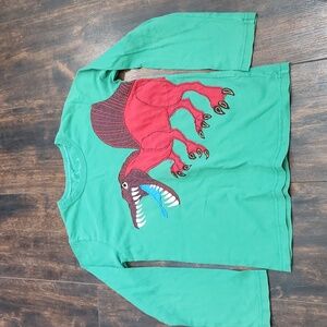 MINI BODEN Dinosaur tee Boys Patchwork Applique T-shirt 7/8